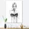 Designart - Monochrome Portrait of Woman Wearing Evening Dress - Modern Canvas Wall Art Print